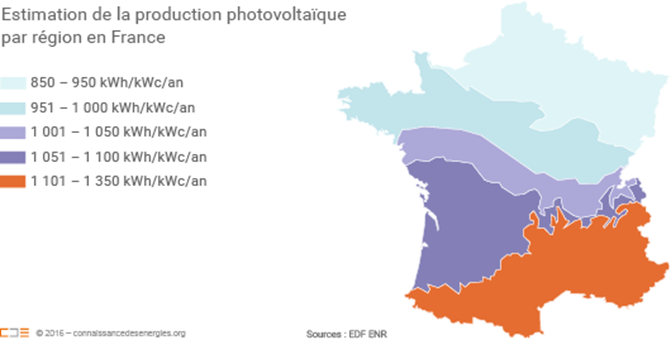 estimation production photovoltaique par region en france
