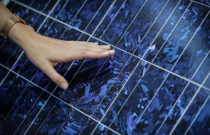 Gros plan sur Cellule photovoltaïque