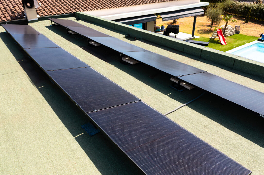 panneaux solaire toit terrasse